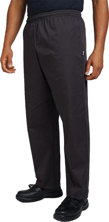 Image du produit Dennys Pantalon de cuisine noir Taille élastique (paquet de 2) (L)