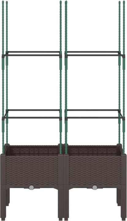 Produktbild VidaXL Pflanzkübel mit Rankgitter PP