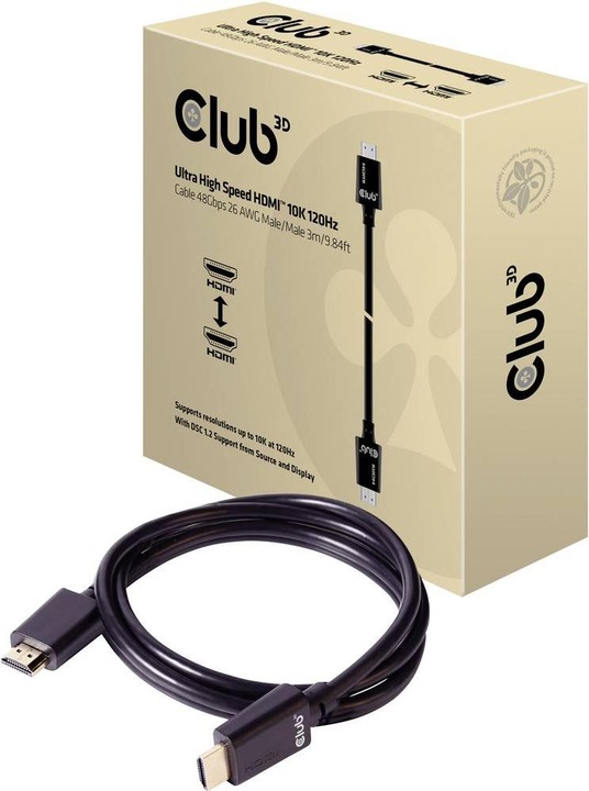 Image du produit Club 3D HDMI (Typ A) — HDMI (Typ A) (3 m, HDMI)