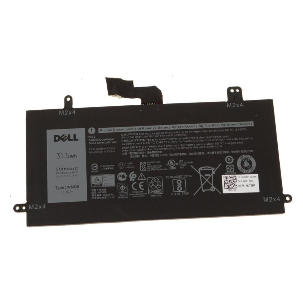 Dell BTRY PRI 31.5WHR 3C LITH SMP (3 Zellen, 2622 mAh), Notebook Akku, Schwarz