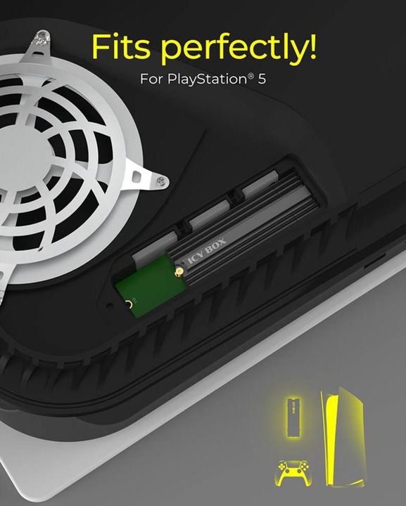 Actual product image Icy Box Heatsink IcyBox M.2 SSD Heatsink for PlayStation 5