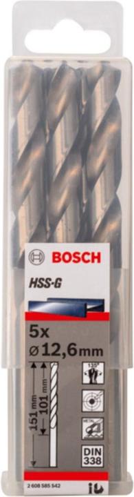 Actual product image Bosch Professional Zubehör PRO Metal HSS-G twist drill, 12.6 x 101 x 151 mm (12.6 mm)