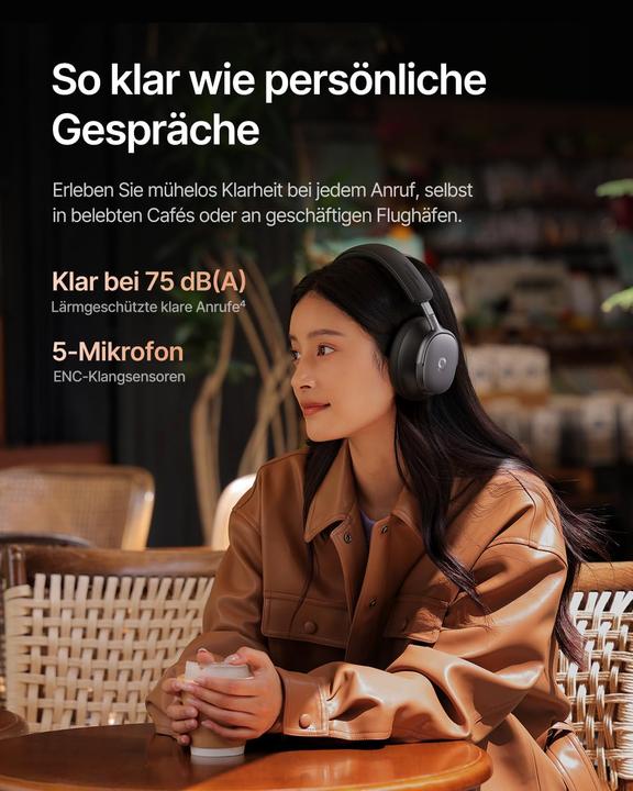 Produktbild Baseus Inspire XH1 Over-Ear Kopfhörer (Aktive Geräuschunterdrückung, 100 h, Kabelgebunden, Kabellos)