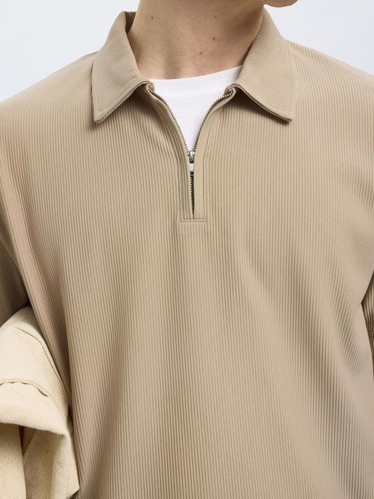 Image du produit Selected Homme Polo plissé à demi-zip (XXL)