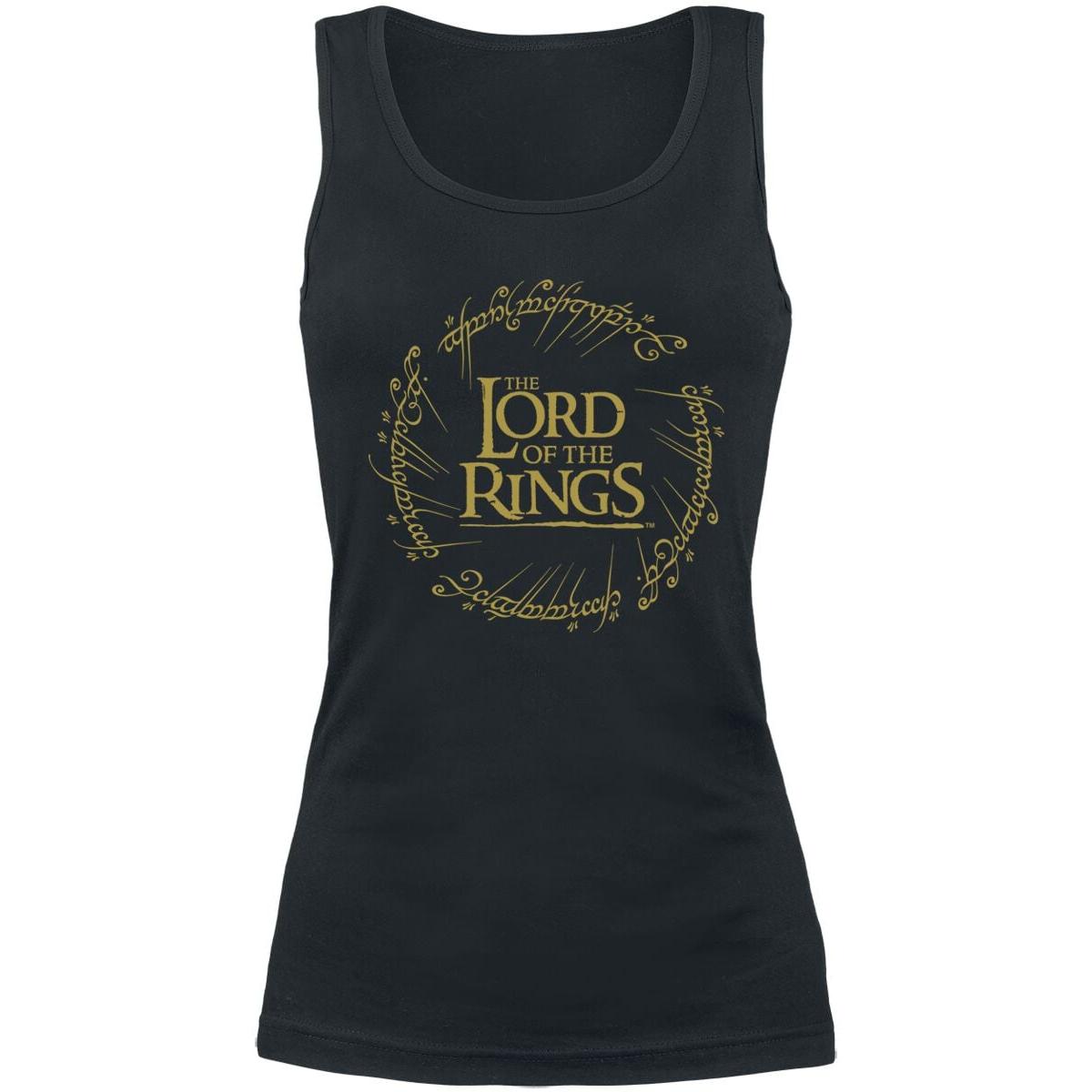 Heroes Inc, Donne, Maglietta, Herr der Ringe T-Shirt Logo Grösse L, Nero, (L)