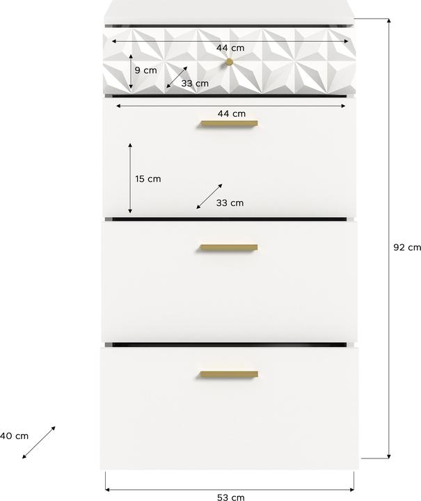 Immagine prodotto Xonox Home Cassettiera Prisma (53 x 40 x 92 cm)