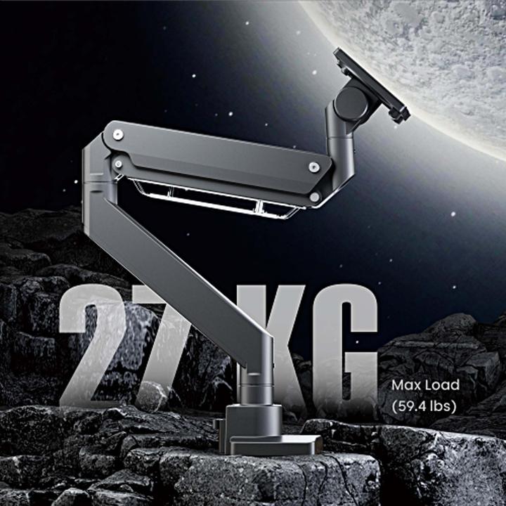 Produktbild Wiltec Monitorhalterung Schreibtisch bis 26kg Monitorhalter VESA flach & gebogen (26 kg)