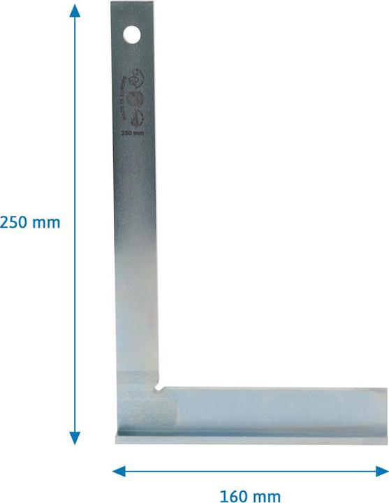 Image du produit Dönges Equerre de serrurier avec butée, 250 x 160 mm