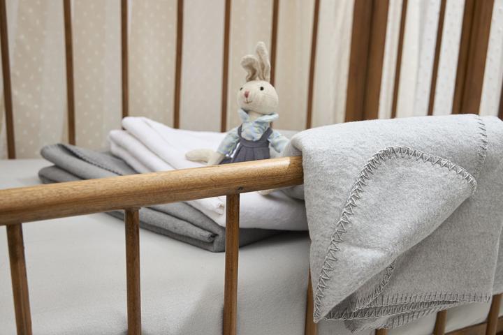 Image du produit Meyco Couverture bébé tissée unie - gris mélangé - 75x100cm