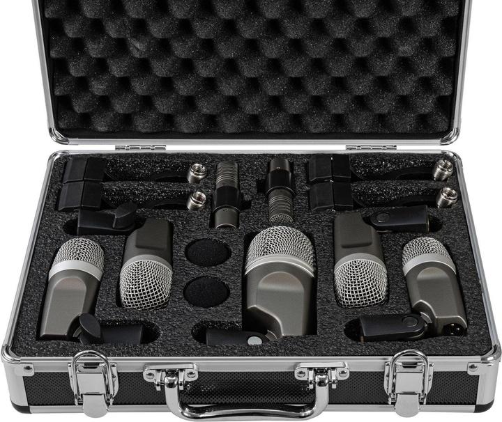 Immagine prodotto Omnitronic MIC 77-7LMH MK2 set di microfoni per batteria