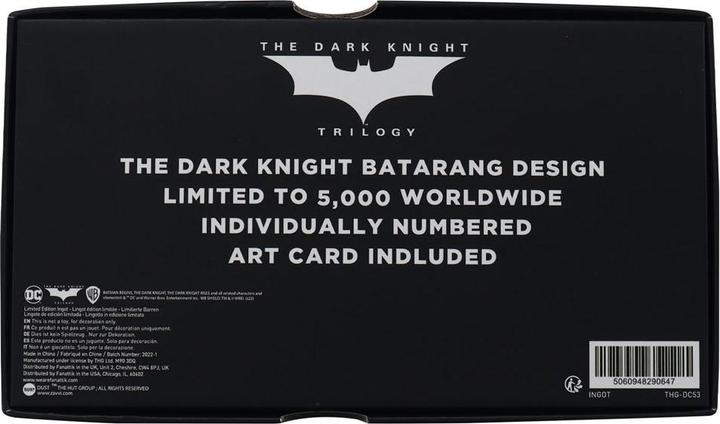 Produktbild Fanattik The Dark Knight Batman Batarang Limited Edition