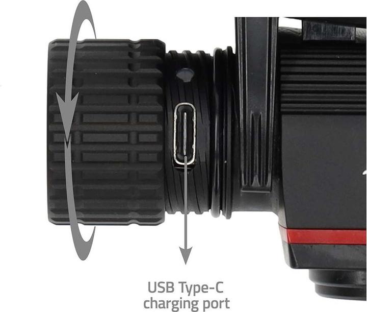 Produktbild Nedis LED stirnlampe | Batteriebetrieben / Stromversorgung über USB | 3.7 V DC | Batterien enthalten (1000 lm)