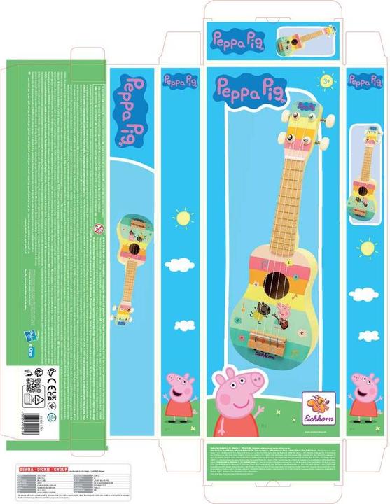 Produktbild Eichhorn Peppa Pig Holz Ukulele 43cm (Deutsch)