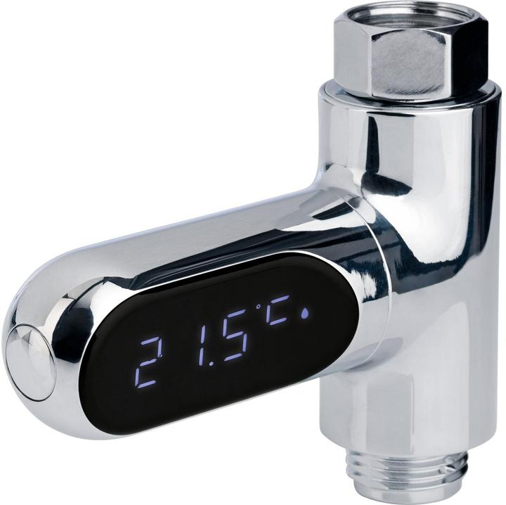 Actual product image Maxxmee Thermometer Wasserarmaturen LED Durchlaufthermometer, 5-85C