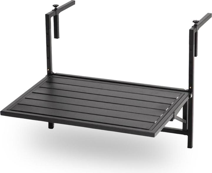 Hermex Balkon-Hängetisch Klappbarer Balkontisch Outdoor-Tisch Ablage (60 cm)