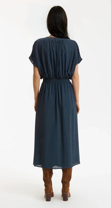 Image du produit La Redoute Collections Maxi-robe évasée avec taille smockée (46)