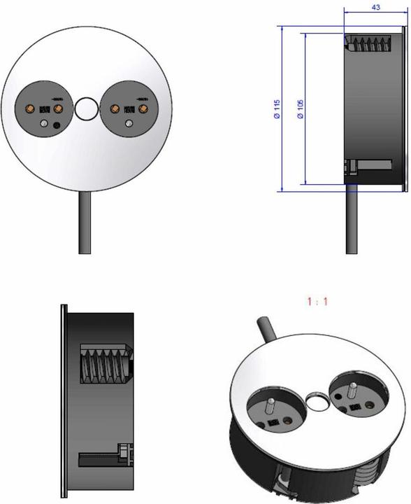 Produktbild Bachmann Twist 2xUTE białe