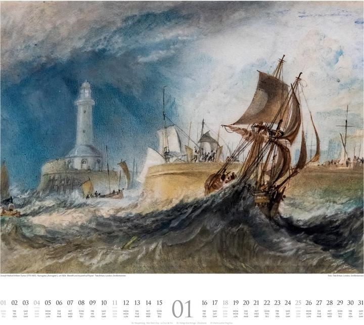 Actual product image William Turner Kalender 2026 (54 x 48 cm)