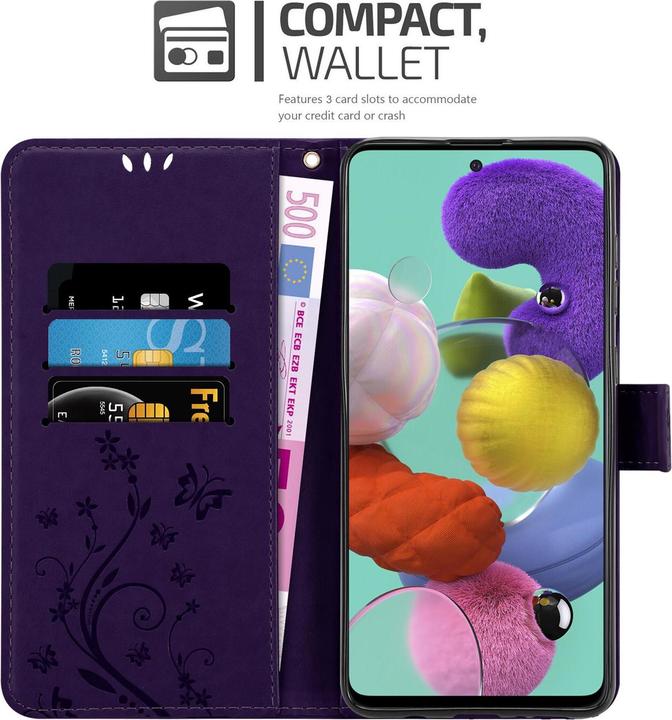 Actual product image Cadorabo Flower Book Cover (Samsung Galaxy A51 5G)