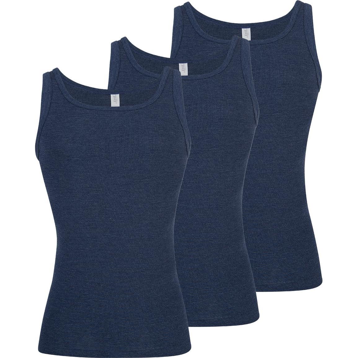 Thumbnail - ESGE, Herren, Shirt, 3er Pack - Feinripp Jeans Unterhemd / Tanktop, Blau, (XL)