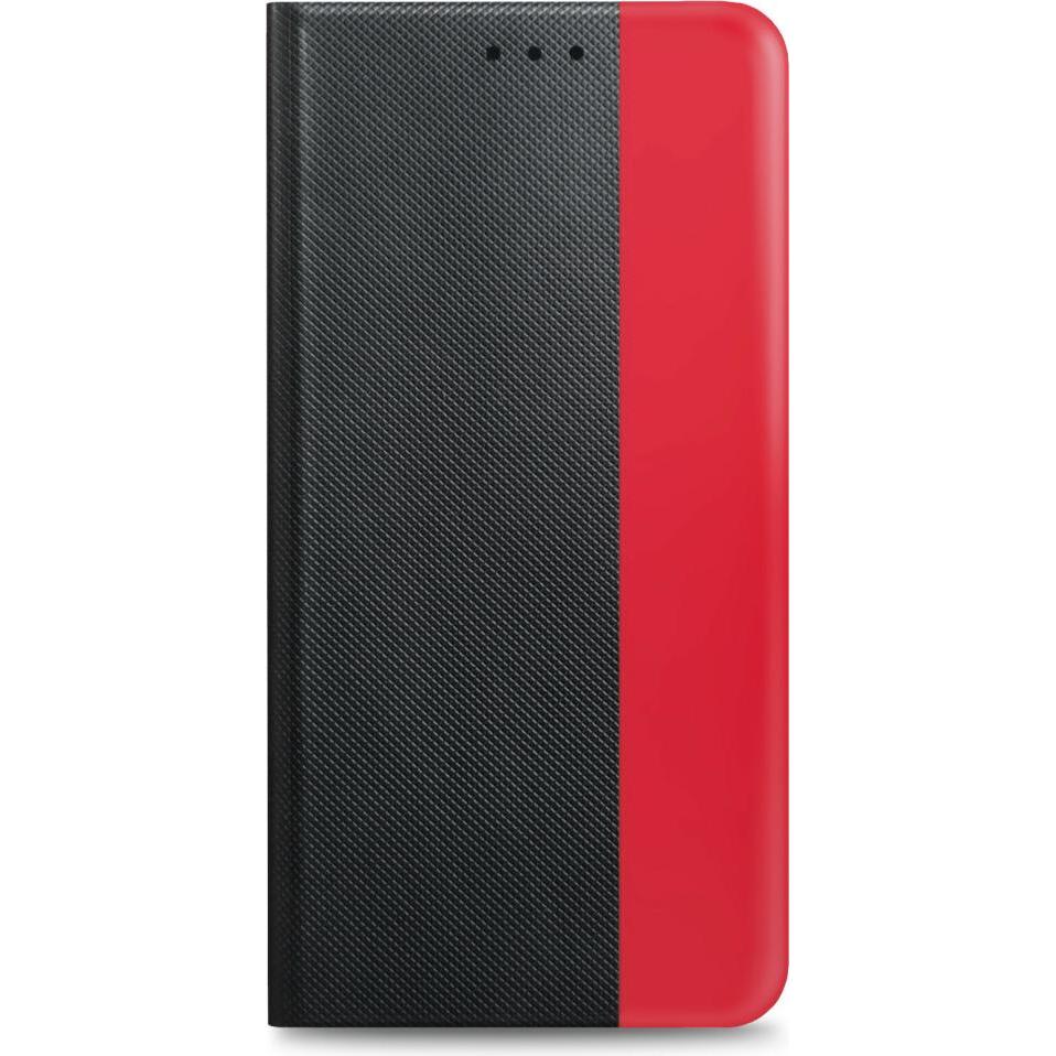 prio Book Case Fashion for Samsung S22 black -red (Samsung Galaxy S22 5G), Smartphone Hülle, Schwarz