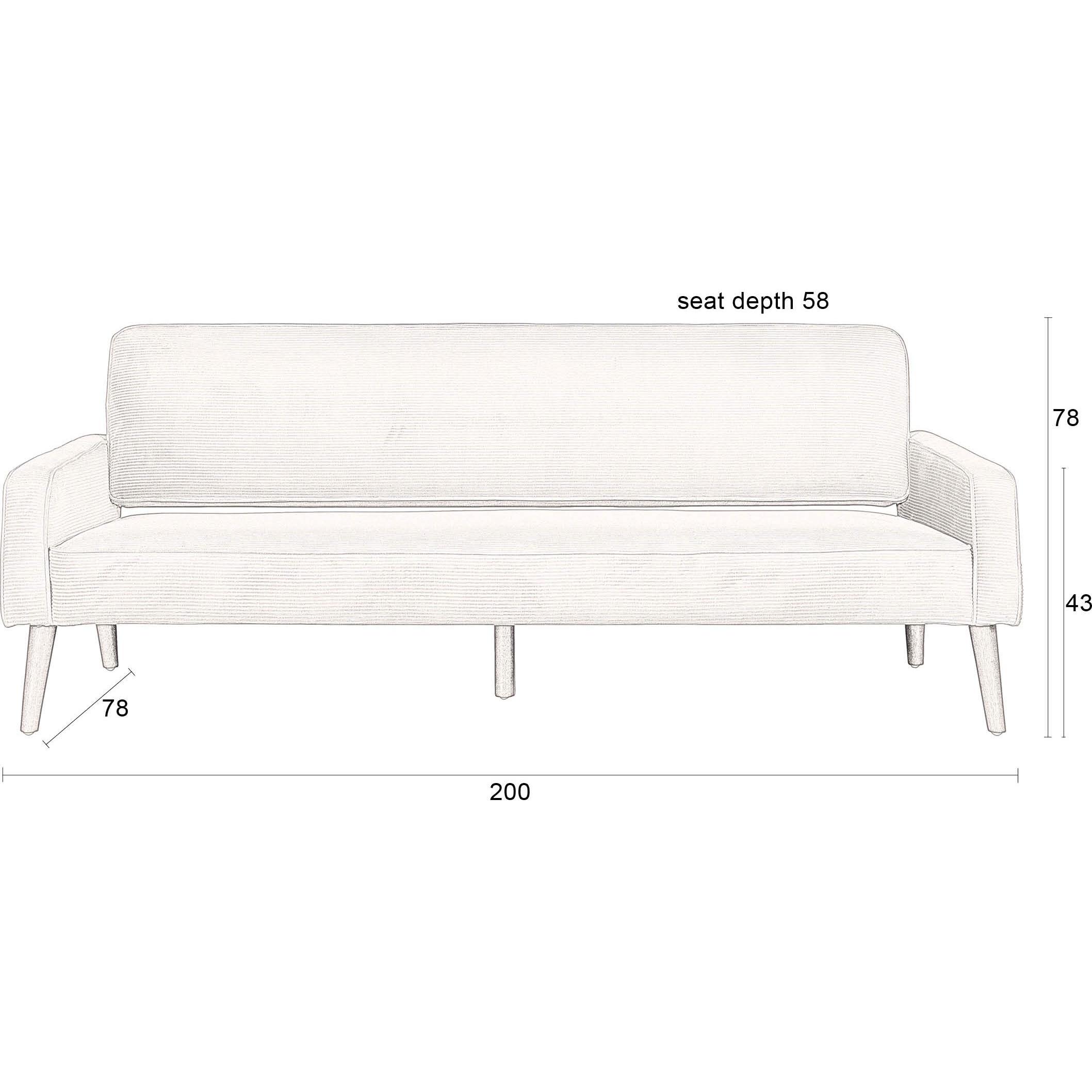 Thumbnail - Dutchbone, Sofa, Preston Sofa Beige (2-Sitzer)