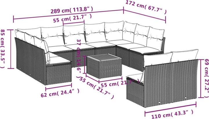 Immagine prodotto vidaXL Garten Sofagarnitur