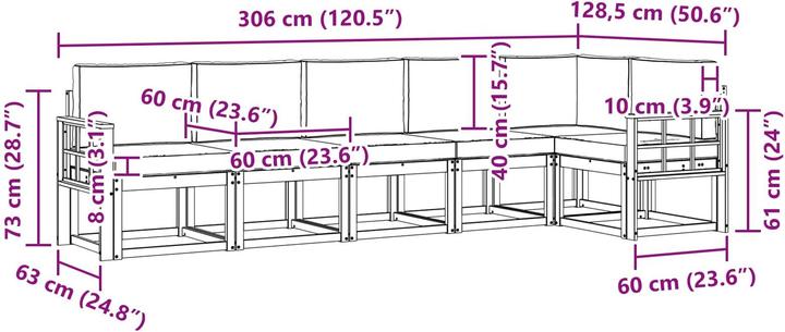 Produktbild vidaXL Outdoor-Sofa