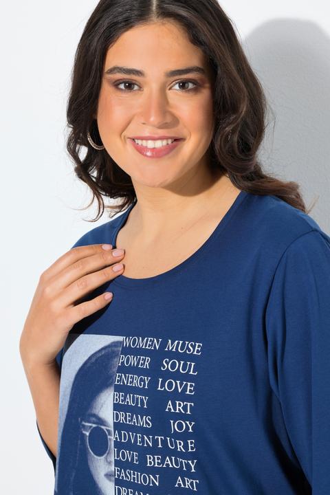 Produktbild Ulla Popken Shirt, Foto-/Schriftmotiv, Rundhals, 3/4-Arm (56)