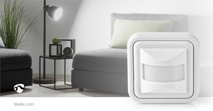 Produktbild Nedis Bewegungsmelder Innen 2-Wire / 3-Wire 160 ° 5-200 W 200 W 500 W 3-2000 Lux Sensortechnik: PIR (9 m)