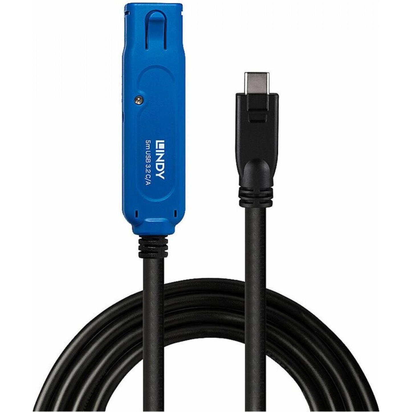 Lindy 5m USB 3.2 Gen 1 C/A Aktivverlängerung Pro (5 m, USB 3.2 Gen 1), USB Kabel