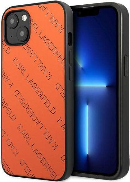 Actual product image Karl Lagerfeld Perforated Allover - iPhone 13 case (pomarańczowy) (Apple iPhone 13, Apple iPhone 14, Apple iPhone 15)
