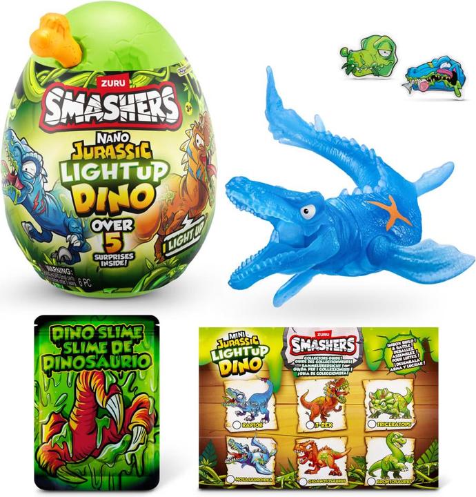 Actual product image Smashers JURASSIC-NANO EGG,S1,SHRINK WRAP,TQ,8PC