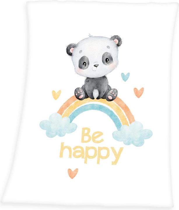 Herding Kuscheldecke Regenbogen Panda 75 x 100 cm (75 x 100 cm)