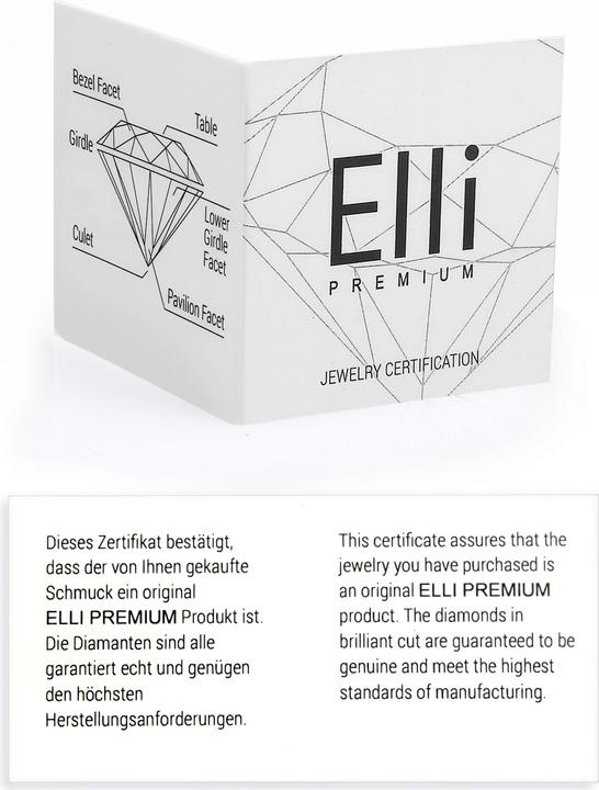 Immagine prodotto Elli mit Herz-Anhänger Diamant (0.015 ct.) (Argento, 45 cm)