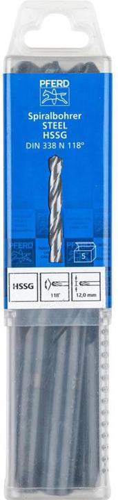 Actual product image Pferd SPB DIN 338 HSSG N 12.0 STEEL 25203545 Steel twist drill Total length 15 (12 millimetres)