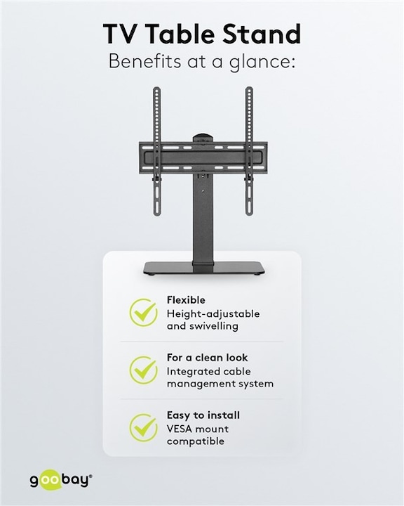 Produktbild Goobay TV-Standfuss Basic Fix (Universal, 55", 40 kg)