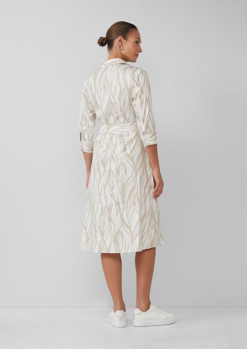 Produktbild S.Oliver Kleid Hemdblusenkleid aus Popeline in Midilänge mit All-over-Print (48)