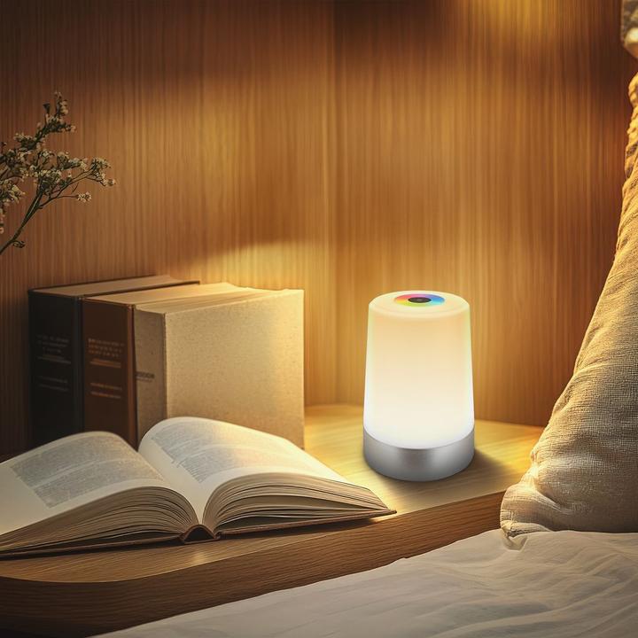 Image du produit Briloner Akku RGB+W LED Tischleuchte, Chrome-matt (280 lm)