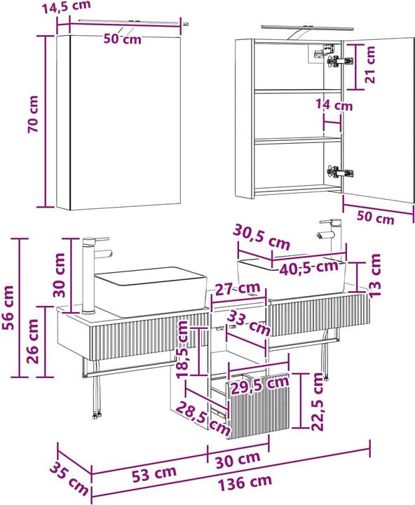 Produktbild vidaXL Badezimmerschrank