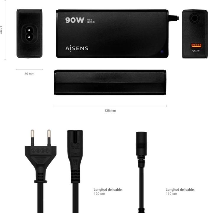 Produktbild Aisens ASLC-90WAUTO-BK (90 W)