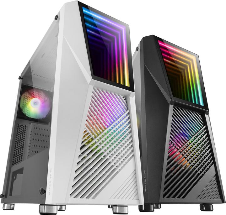 Produktbild Mars Gaming Boitier Moyen Tour ATX MC777 RGB avec panneau vitré (Blanc) (ATX, Mini-ITX)
