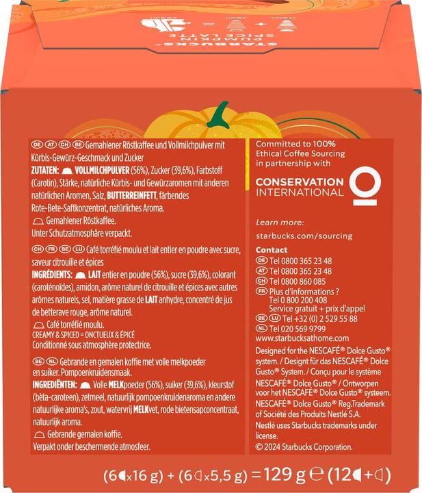 Immagine prodotto Starbucks Latte alla spezia di zucca di Nescafé Dolce Gusto (6 x Porta.)