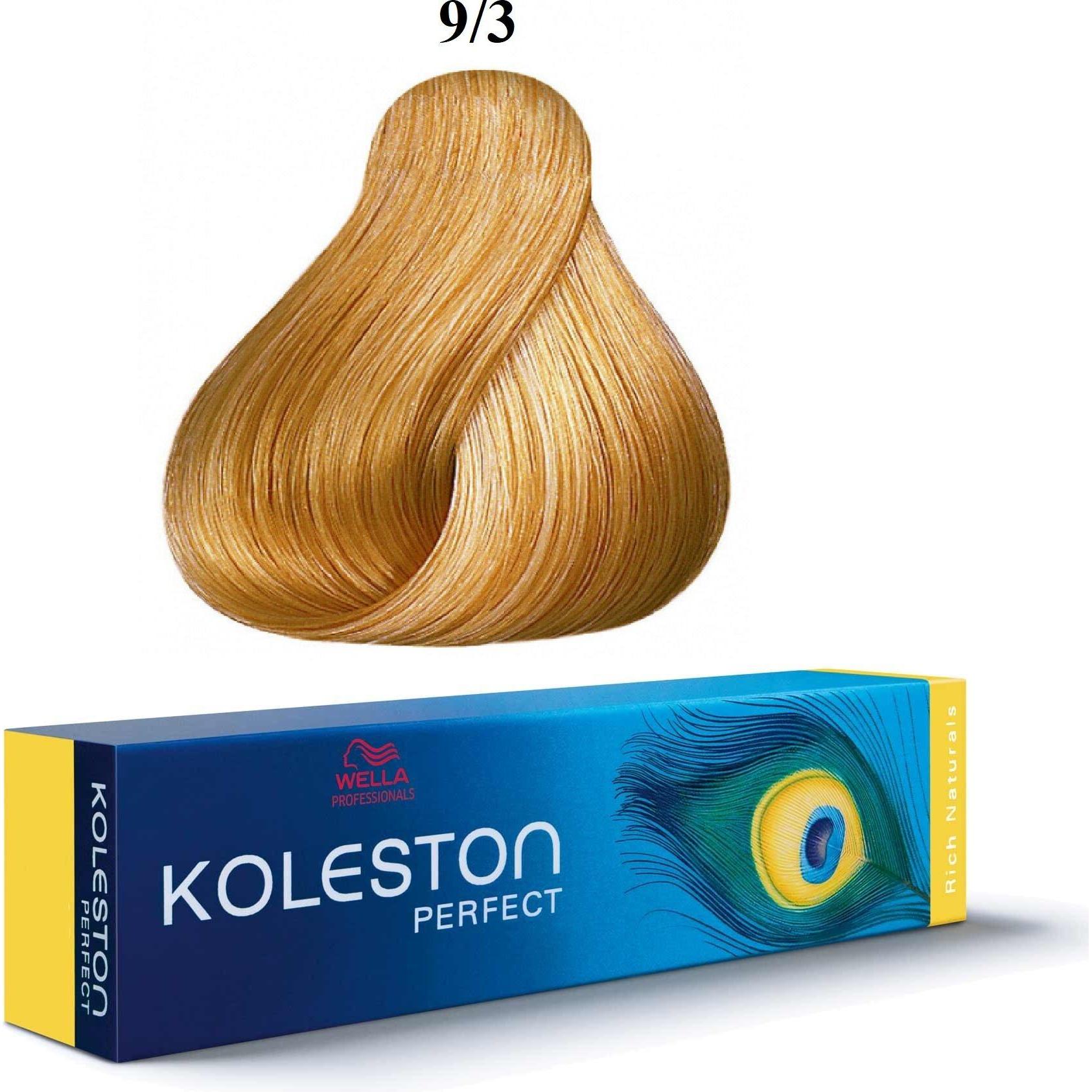 Wella, Tinta, Koleston Perfect Hair Colour Rich Naturals Shades tubo da 60 ml (Biondo oro molto chiaro)