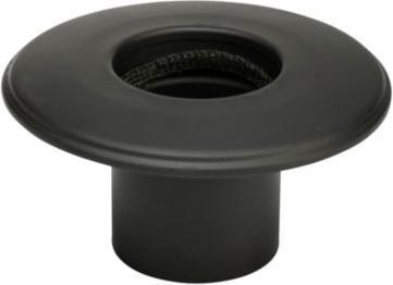 Actual product image Kierulff MB sort røgr. 80mm murbøs.90 - murbøsning, lige 90mm w/roset, Flangebrede 50mm