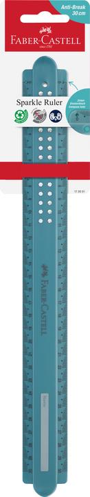 Faber-Castell Sparkle ruler, 30 cm. Colour: ocean (30 cm)