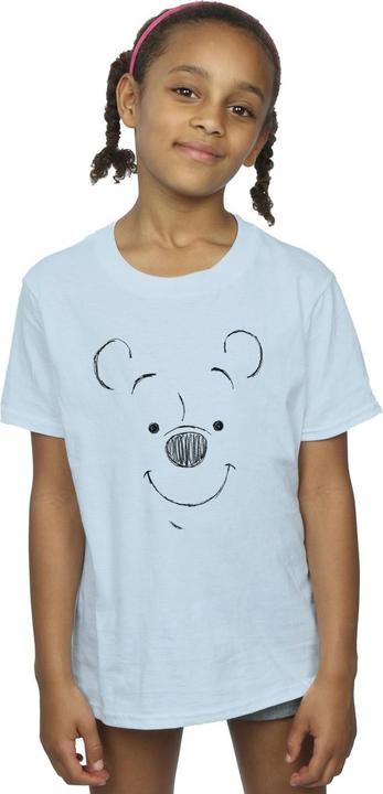 Actual product image Disney Girls Winnie The Pooh Winnie The Pooh Face Cotton T-Shirt (104)