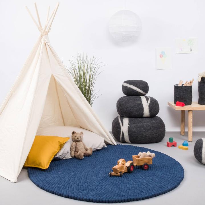 Image du produit Myfelt Alva Tapis de boules de feutre rond (140 cm)