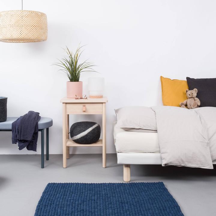 Actual product image Myfelt Alva felt ball rug square (100 x 70 cm)