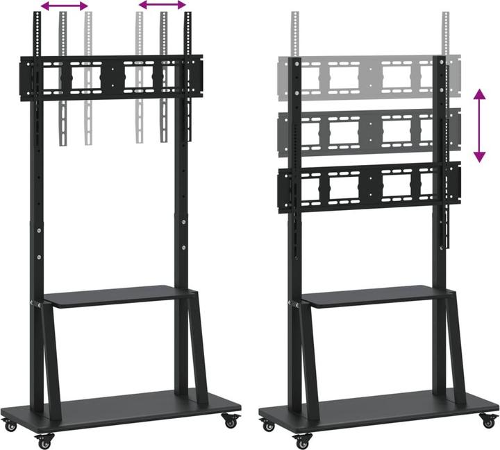 Produktbild VidaXL TV-Ständer auf Rollen (Universal, 90", 100 kg)